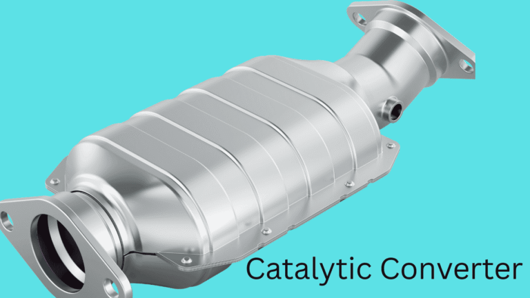 catalytic converter with inlet and outlet flanges